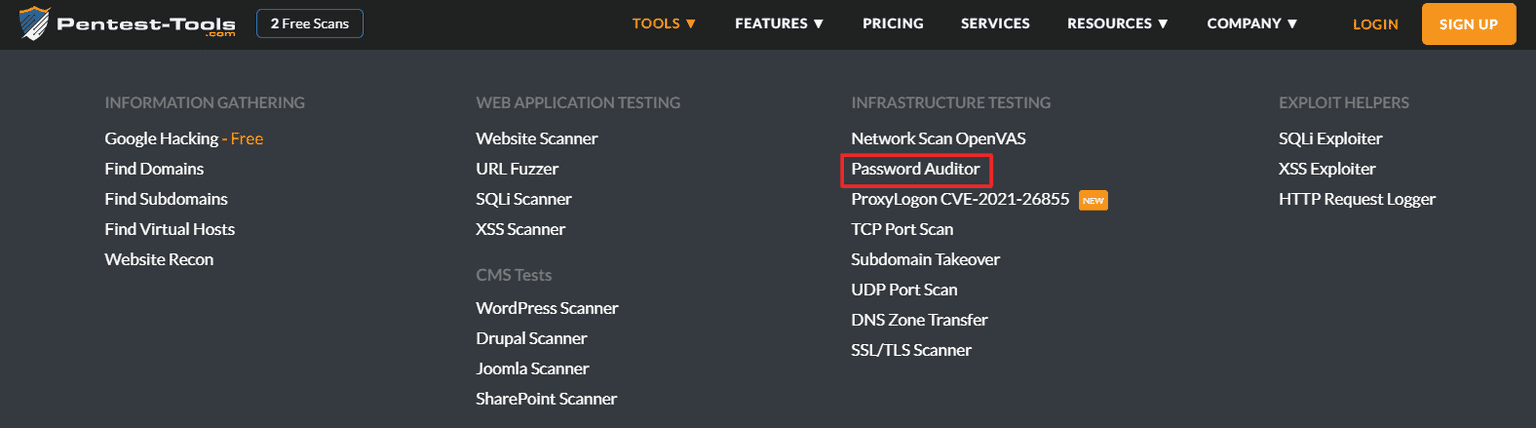 Password Auditor scanner